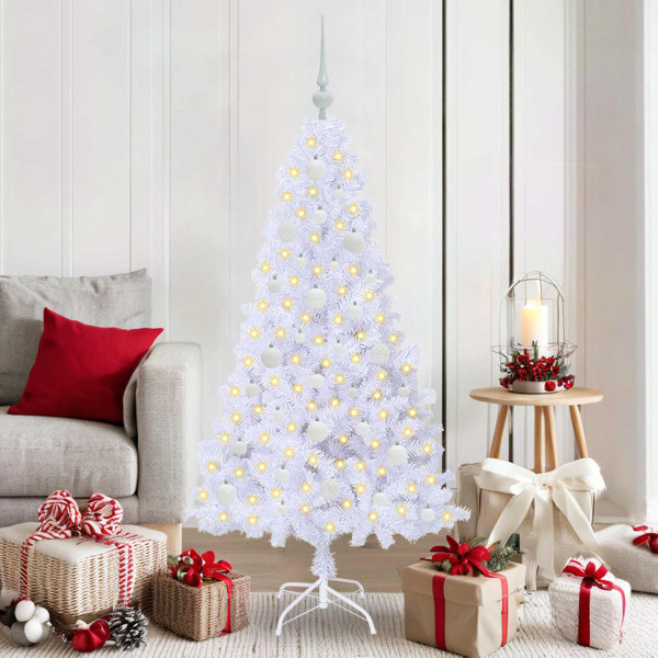 Árbol de Navidad artificial con 150 LED 150 cm PVC y Acero D