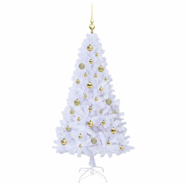 Árbol de Navidad artificial con 150 LED 150 cm PVC y Acero M 4