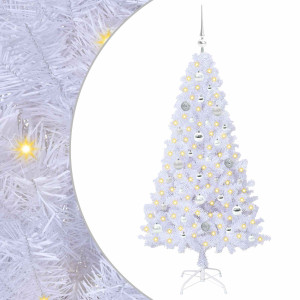 Árbol de Navidad artificial con 150 LED 150 cm PVC y Acero H