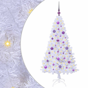 Árbol de Navidad artificial con 150 LED 150 cm PVC y Acero H