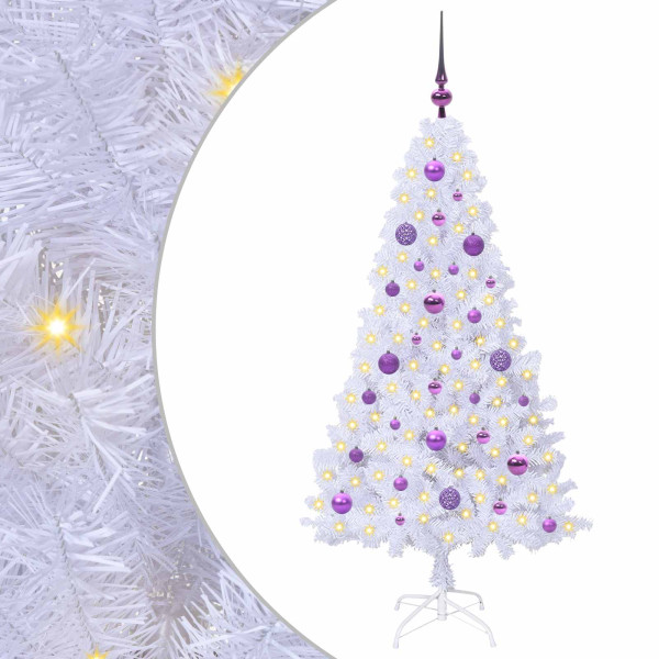 Árbol de Navidad artificial con 150 LED 150 cm PVC y Acero M 2