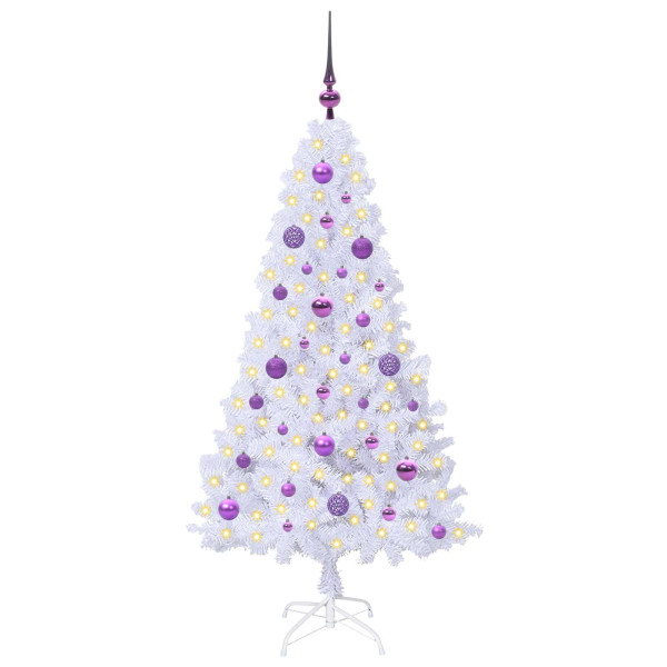 Árbol de Navidad artificial con 150 LED 150 cm PVC y Acero M 3