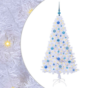 Árbol de Navidad artificial con 150 LED 150 cm PVC y Acero H