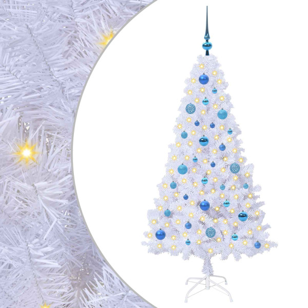 Árbol de Navidad artificial con 150 LED 150 cm PVC y Acero M 2