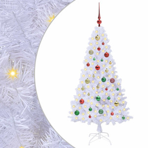 Árbol de Navidad artificial con 150 LED 150 cm PVC y Acero H