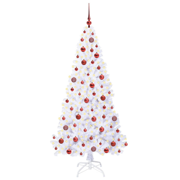 Árbol de Navidad artificial con 300 LED 180 cm PVC y Acero M 3