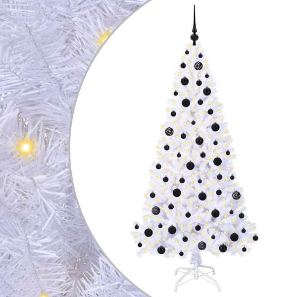 Árbol de Navidad artificial con 300 LED 180 cm PVC y Acero M 2