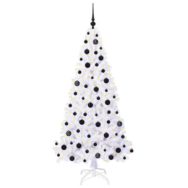 Árbol de Navidad artificial con 300 LED 180 cm PVC y Acero M 3