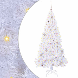 Árbol de Navidad artificial con 300 LED 180 cm PVC y Acero H
