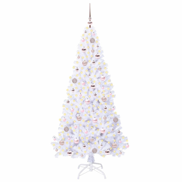 Árbol de Navidad artificial con 300 LED 180 cm PVC y Acero M 3