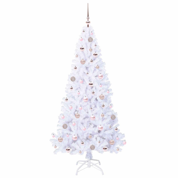 Árbol de Navidad artificial con 300 LED 180 cm PVC y Acero M 4