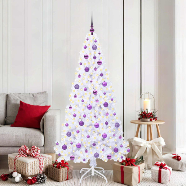 Árbol de Navidad artificial con 300 LED 180 cm PVC y Acero M 5