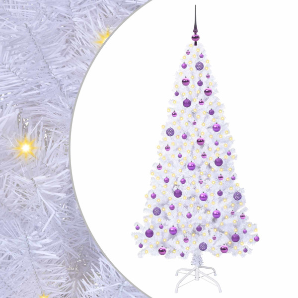 Árbol de Navidad artificial con 300 LED 180 cm PVC y Acero M 4
