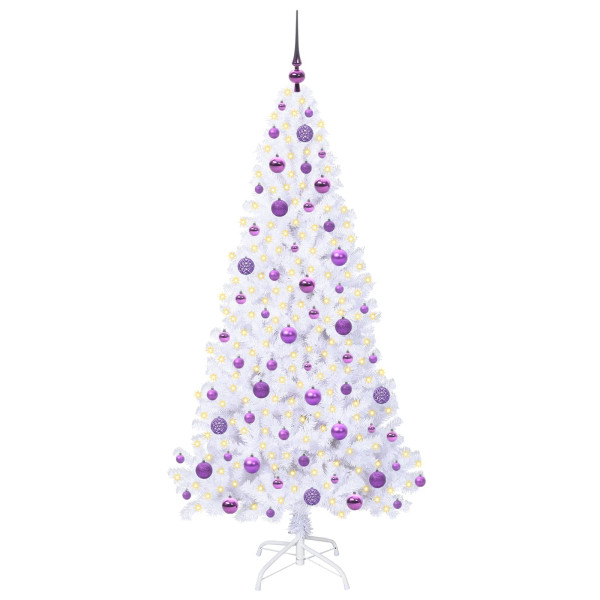 Árbol de Navidad artificial con 300 LED 180 cm PVC y Acero D