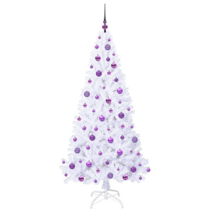 Árbol de Navidad artificial con 300 LED 180 cm PVC y Acero H