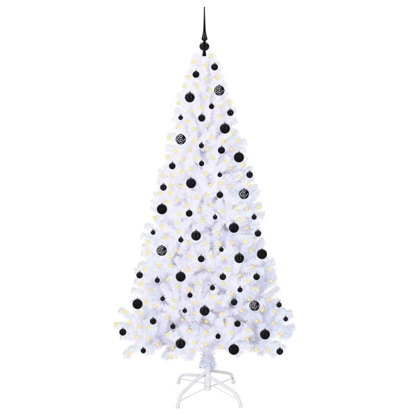 Árbol de Navidad artificial con 300 LED 210 cm PVC y Acero D