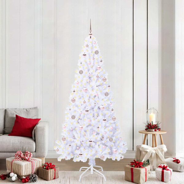 Árbol de Navidad artificial con 300 LED 210 cm PVC y Acero D
