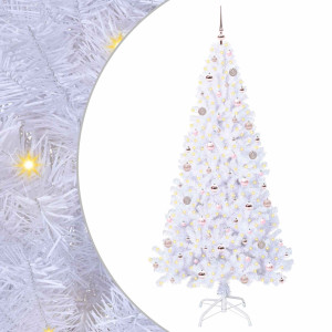 Árbol de Navidad artificial con 300 LED 210 cm PVC y Acero H