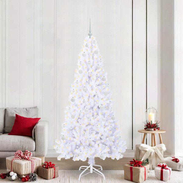 Árbol de Navidad artificial con 300 LED 210 cm PVC y Acero D