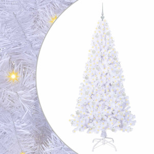 Árbol de Navidad artificial con 300 LED 210 cm PVC y Acero H