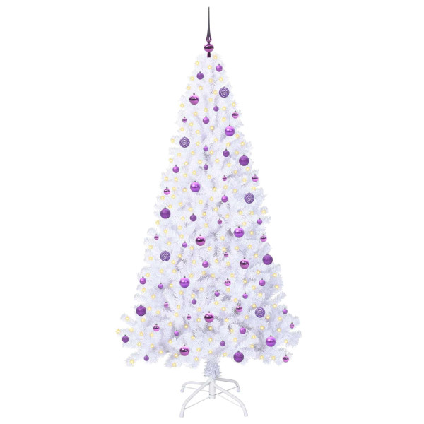Árbol de Navidad artificial con 300 LED 210 cm PVC y Acero M 3