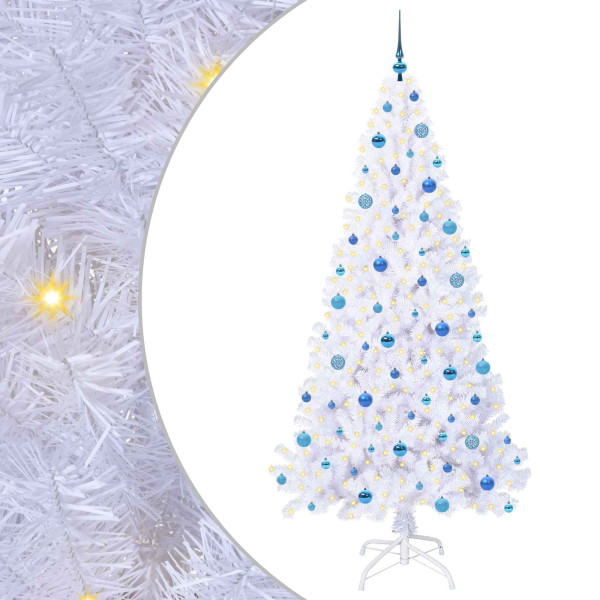 Árbol de Navidad artificial con 300 LED 210 cm PVC y Acero M 2