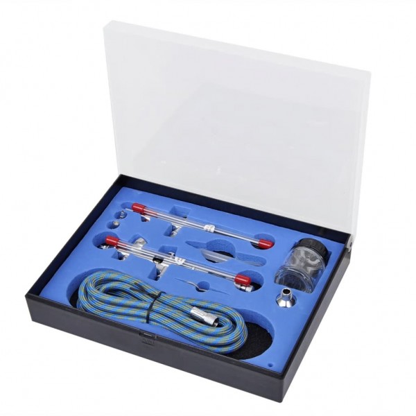 Set de aerógrafo con 2 pistolas D