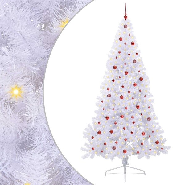 Árbol de Navidad artificial con 300 LED 240 cm PVC y Acero M 2
