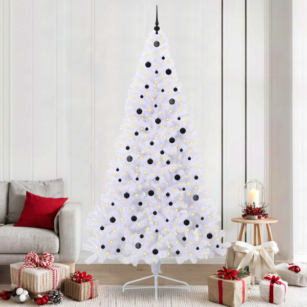 Árbol de Navidad artificial con 300 LED 240 cm PVC y Acero D