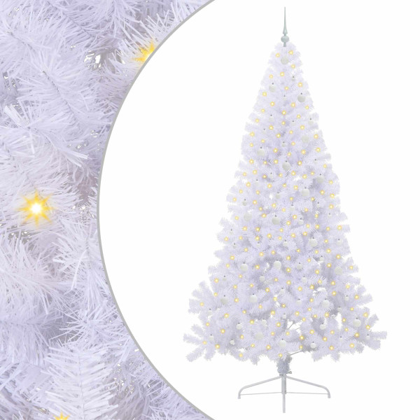 Árbol de Navidad artificial con 300 LED 240 cm PVC y Acero M 2