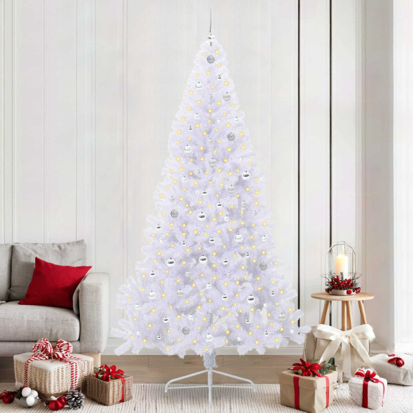 Árbol de Navidad artificial con 300 LED 240 cm PVC y Acero D