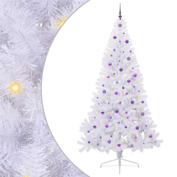 Árbol de Navidad artificial con 300 LED 240 cm PVC y Acero M 2