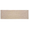 Alfombra Natural y blanco 80 x 250 cm yute 1