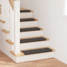 Alfombras autoadhesivas para escaleras Rayado 15 pcs Antracita 1