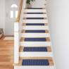 Alfombras autoadhesivas para escaleras Rayado 15 pcs Azul 4