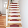 Alfombras autoadhesivas para escaleras 15 pcs Rojo 4