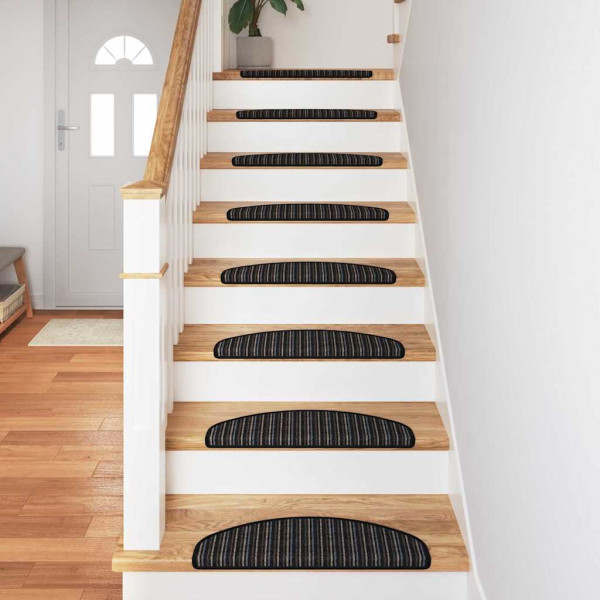 Alfombras autoadhesivas para escaleras 15 pcs Antracita M 4