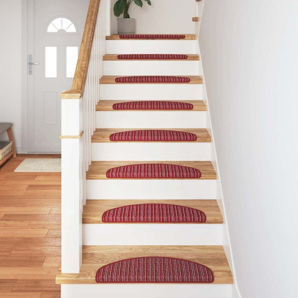 Alfombras autoadhesivas para escaleras 15 pcs Rojo M 4