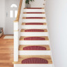 Alfombras autoadhesivas para escaleras 15 pcs Rojo 4