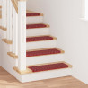 Alfombras autoadhesivas para escaleras Rayado 15 pcs Rojo 1