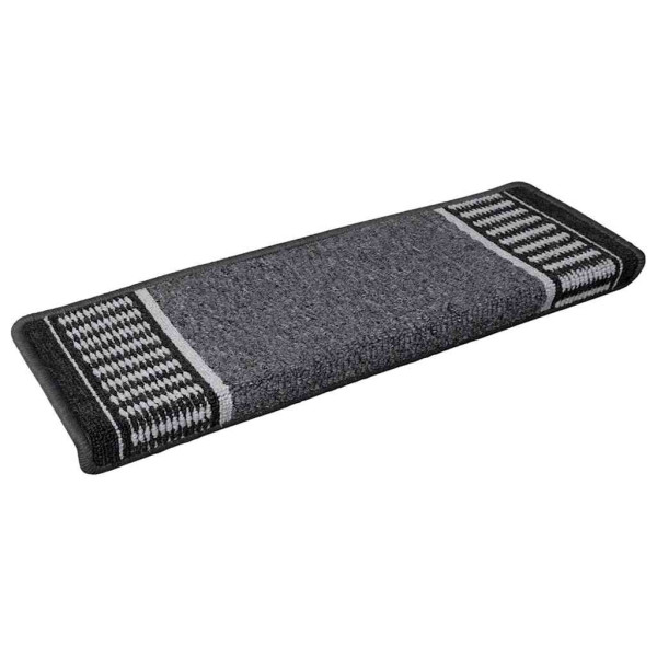 Alfombras autoadhesivas para escaleras 15 pcs Antracita M 2