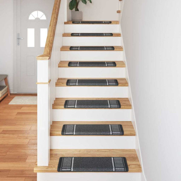 Alfombras autoadhesivas para escaleras 15 pcs Antracita M 4