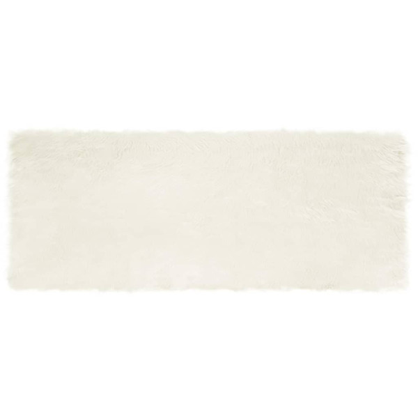 Alfombra de Piel de Oveja Falsa 80 x 200 cm Poliéster D