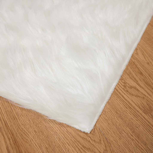 Alfombra de Piel de Oveja Falsa 120 x 120 cm Poliéster M 5