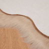 Alfombra de Piel de Oveja Falsa Beige 50 x 80 cm Poliéster 4