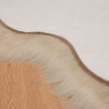 Alfombra de Piel de Oveja Falsa Beige 80 x 120 cm Poliéster 4