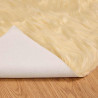 Alfombra de Piel de Oveja Falsa Crema 120 x 120 cm Poliéster 5