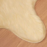 Alfombra de Piel de Oveja Falsa Crema 50 x 80 cm Poliéster 4