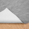 Alfombra de Piel de Oveja Falsa Gris 60 x 110 cm Poliéster 4