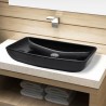 Lavabo de cerámica negro rectangular 1